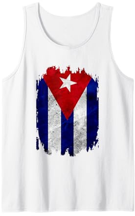 Camisa Havana para hombre Bandera de Cuba con diseño de bandera cubana Camiseta sin Mangas