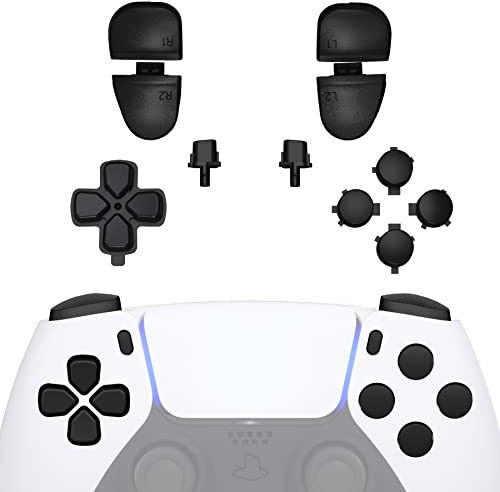 eXtremeRate Tasti per ps5 Controller BDM-030/040/050,D-pad Trigger R1 L1 Grilletti R2 L2 Pulsante Share Option Ricambio per ps5 Joystick BDM 030 040 050-Nero