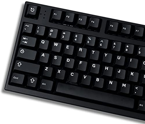 Black WOB Keycaps Doubleshot Cherry Profile 121 Keys Custom Minimalist Keycaps Set for 60% 65% 70% 75% 100% Cherry MX Gateron Switches Mechanical Keyboards