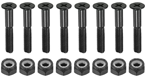 PATIKIL Skateboard Matériel Trousse, 1.22 Montage Vis Boulons Écrous Ensemble pour Longboard Croiseur, Noir