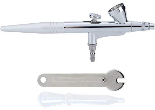 Kit d'aérographe de peinture, aérographe de maquillage en cuivre avec clé et compte-gouttes, aérographe à alimentation par gravité, aérographe portable réglable pour l'artisanat