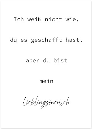 Ohne dir kann ich nicht bin Karte für Lieblingsmensch Liebes Karte Postkarten für Lieblingsmensch Grußkarten für Familie, Freundschaft, Liebe Geschenkidee Liebeserklärung