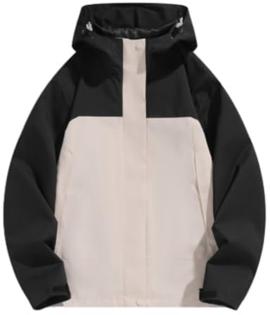 ZEMALON Hoodie Jacke Herren Casual Mode Sport Langarmjacke Bergsteigen Camping Workout Outdoorjacke Jugend Trend Gutaussehend Übergangsjacke C-Black Apricot 4XL