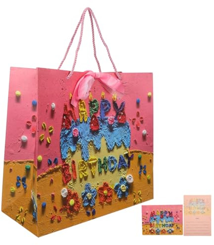 GARVALON Geschenktüte Geburtstag Party Goodie Bag Praktischem Seilgriff Für Geburtstagsfeiern Und Kleine Geschenke Umweltfreundlich Und Nachhaltig