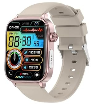 bergxperten sekoda Guardian x Montre Intelligente Montre Connectée 1.96 avec Appel Bluetooth, Appel d'urgence/SOS pour Android iOS, Capteurs ECG/HRV/Acide urique/IMC
