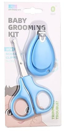 Set per la Cura delle Unghie di Neonati e Bambini,Custodia Pratica,Blu