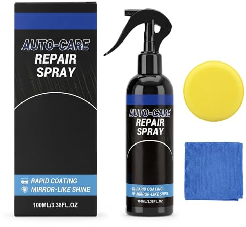 Auto Kratzer Entferner Set, Auto Quick Effect Coating Spray, Tiefe Kratzer Lackpolitur, Nano Lackversiegelung Glanz Schutz, Auto Beschichtungs Politur Set, Schwamm Tuch (1pcs)