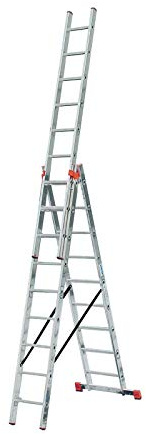 Krause Tribilo 129673 Aluminium Multifunktionsleiter inkl. Traverse Arbeitshöhe (max.): 6.85m Alumi