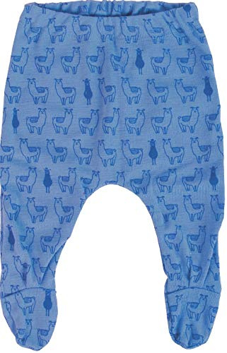 iobio Strampelhose Feinripp Wolle (Lama Blue, 74/80)