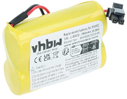 vhbw Batterie Ersatz für ABB 3HAC051036-001-C | 3HAC051036-001 für PLC Programmable Logic Controller (7000 mAh, 3,6 V, Li-SOCl2)