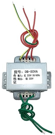 FUNTLY Trasformatore di Potenza Trasformatore di Isolamento EI66 DB-50VA 50W 220V a 220V 1:1 Isolamento di Sicurezza Anti-interferenza