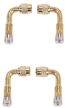 Marclix 4 pcs Ventilverlaengerung Ventil verlaengerung Adapter Reifen 90 Grad gebogen Metall