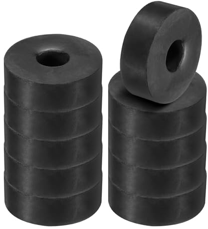 PATIKIL Entretoise en Caoutchouc Polyvalente, Lot De 10, 1,2 OD 0,39 ID 0,4 d'Épaisseur, Rondelle en Néoprène Anti-Vibration et Isolante pour Boulons HVAC et Accessoires De Voiture