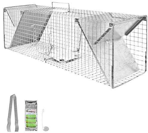 Gabbia Trappola per Animali Talpa Ratto Mouse Topo Nutria 102 x 29 x 31 cm Petigi