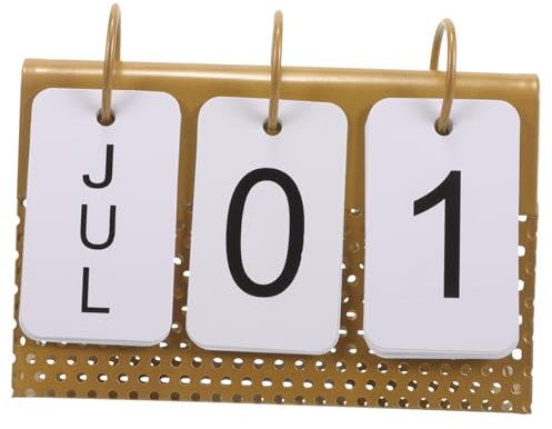 Parliky Eisen-desktop-kalender Umklappbarer Kalender Für Wohn Und Arbeitsbereiche Dekorative Tischornamente Perpetual Calendar Für Zuhause Und Büro Für Jede Gelegenheit