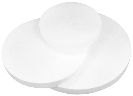 COHEALI 15 Pz Base di Torta di Schiuma Base Torta polistirolo Base per Torta polistirolo Vassoio per Torte in Schiuma Vassoio Fai da Te Decorativo per Torta Finta tortiera Bianca