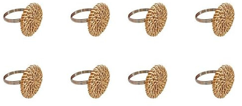 Uhidka 2X Rattan Kreis Servietten Ringe, Vintage Servietten Ring für Tisch Dekoration, Handgemachte Rattan Ringe Halter für Hochzeit, Tisch Dekoration