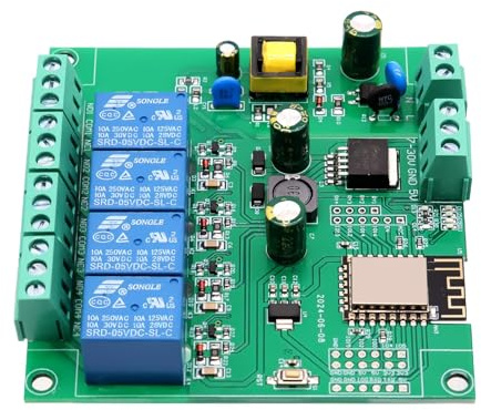 Für ESP8266 Drahtloses WIFI Entwicklungs Platine AYWHP DC 7-12V WIFI 4 Kanal Relais Modul für Smart Home Access Control für drahtlose Steuerung