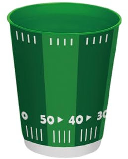 Lemicin 24 Pcs Football Field Plastic Cups, 12Oz Reusable Football Plastic Tumblers Party Supplies Sports Game Day, Drinking Cups Party Decorations for Kids Football Birthday Party Events