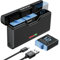 ENEGON Akku-Set für GoPro Hero 12, 11, 10, 9 – 3× 1800mAh Akkus und 3-Kanal USB-LCD-Batterieladegerät, voll kompatibel (3× Akkus + 1× Ladegerät