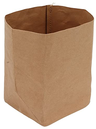Culnflun Bolsa de almacenamiento, bolsa de almacenamiento de papel kraft, amplias aplicaciones para alimentos, frutas, verduras, artículos diversos del hogar, piel de vaca (mediana 4,75 L)