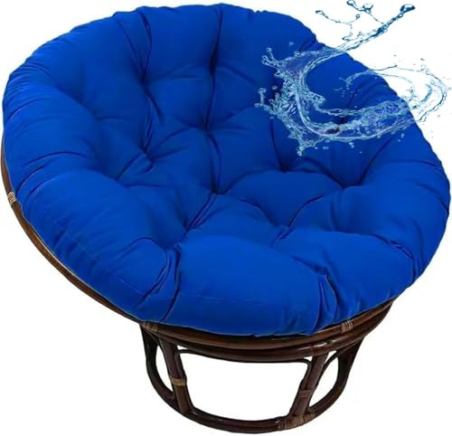 Hoowarm Rundes Papasansessel Kissen wasserdicht Sitzkissen Hängesessel Outdoor/Indoor Bodenkissen Kissen für Schwenksessel, Korbsessel Outdoor Gartenmöbel Sitzauflage Auflage(#12,90cm/35.4in)