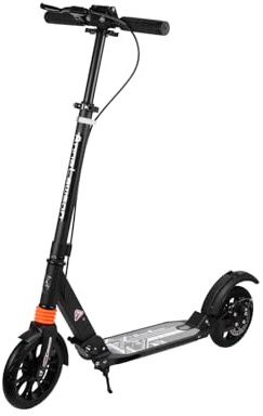 XL Superb Scoot and Ride Kinderroller ab 6 Jahre Scoot and Ride Roller Erwachsene Faltbares Design Intelligente Stoßdämpfung und Falttechnologie Black