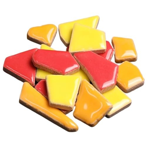 FYJL Teselas para Mosaicos Fragmentos de Mosaico de cerámica de 200 g, Piedras de Mosaico, mosaicos Hechos a Mano, mosaicos Irregulares Mosaico Ceramica(A7)