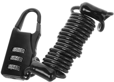 HEALEEP Cerradura para Casco de Motocicleta Código, Antirrobo, Compacta y Ligera, Fijación Segura para Casco y Equipaje