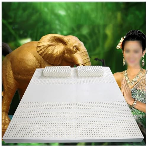 Matratze 100% Natur Latex Topper,Bio-Latex-Matratze-Top, Mittlere Festigkeit,Honeycomb Pore Ventilation 1-Zoll Dicker Überlegener Druckrelief-Latex-Matratzen-Top,2.5cm,80x190cm(31.5x75in)