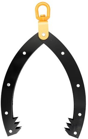 HOARLICN Pinza per sollevamento in legno, pinza forestale per tronchi d'albero, pinza di carico per tronchi d'albero, campo di apertura 5,08 ~ 81,2 cm, portata 1500 kg con anello girevole a forma di U
