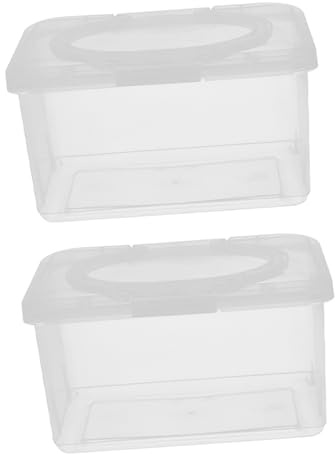 2pcs Pp Baby Wipe Holder Box 1850ml Reusable Dispenser | Home Living Room Use, for Paper Towel and Baby Wipe Storage, Ergonomic One-handed Opening