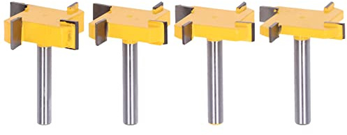 Spoilboard Surfacing Router Bit Set 4 Flute Rabbet Slot Flattening Grooving Tool 1/4in Shank Wood Surface Cutter