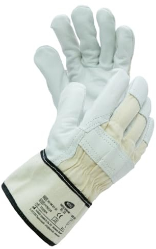 WERO Orlando Lederhandschuhe 10 Paar, Gr. 10 | Rindnarbenleder-Arbeitshandschuhe mit Fütterung, robust, wärmeisolierend, langlebig, für Bau, Industrie & Handwerk