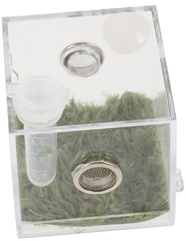 TOYANDONA Transparent Acrylic Jumping Spider Breeding Box with High Visibility Insect Habitat Cage Terrarium for Small Spiders and Bugs Lightweight Enclosure for Feeding and Observation
