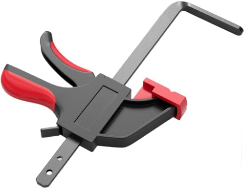 FTYPE Clamp for Track Saw Guide Rail - 90kg Clamping, Quick Release Mechanism, Protective Rubber Tips, for 12x8mm Tracks(B)