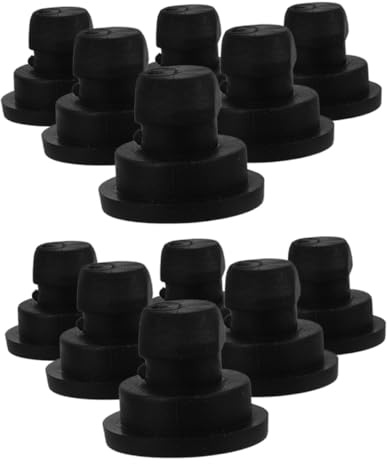 TOBBOMEY 12 Piezas de Lengüetas de Goma Negras para Olla Arrocera y Freidora de Aire Soporte Estable Antideslizante para Cocinas en Dormitorios y Restaurantes