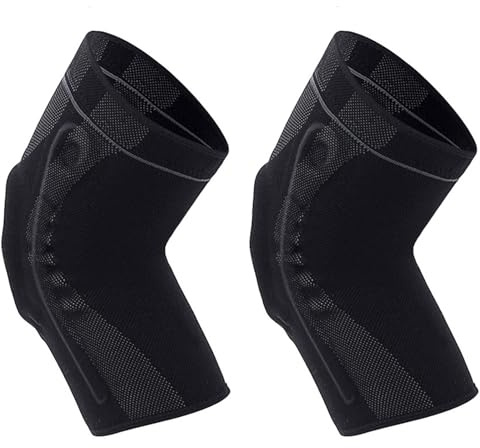 Beimus Flexible Patella-Bandage, rutschfestes Design, Knieschoner, atmungsaktiv, Knieschützer für Laufen und Fitness, ergonomischer Knieschoner für Sport, 2 Stück