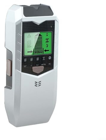 Scanner mural de 12,7 cm, détecteur de métaux avec détecteur de fils et de câbles AC sous tension pour murs, SH402 multifonctionnel portable et localisateur de boulons et de clous en bois (argenté)