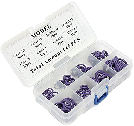 Alamor 145Pcs 8 Größen Hnbr Auto Klimaanlage Dichtung Ring O Ring Set