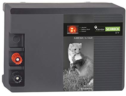 Eider Weidezaungerät KleintierSCHRECK - 12 Volt - modernes Batteriegerät speziell für die Kleintierhaltung - Made in Germany