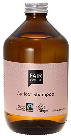 FAIR SQUARED 500ml Shampoo ohne Silikon und Parabene – Vegane Naturkosmetik – Fairtrade ohne Plastikverpackung in Braunglas