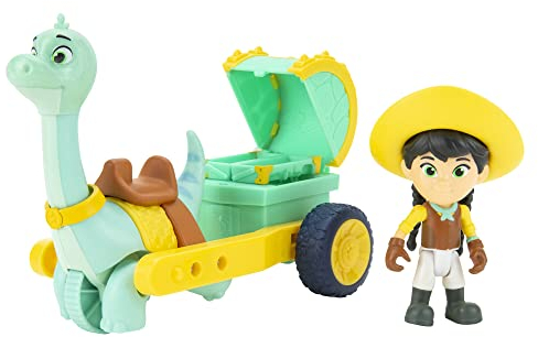 Dino Ranch DNR0011 - Min und Clovers Doktorwagen, Fahrzeug mit Figur, Spielzeug ab 3 Jahren