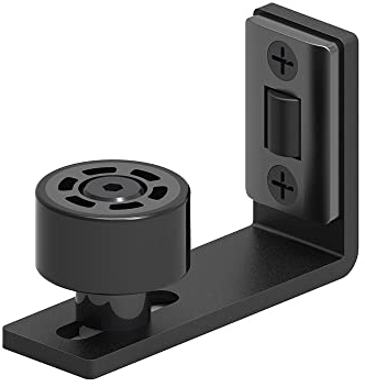 WOLFBIRD Guía de Piso Ajustable para Puerta de Granero Corrediza, 1pieza puerta de granero hardware negro