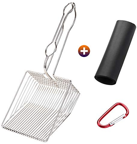 Ownpets cat Litter Scoop, verbesserte Metall Streuschaufel, Tiefe Katzenstreuschaufel, große robuste Katzentoilette Schaufel, Entwickelt für alle Katzen