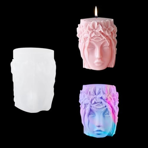 Zayookey Resina Stampi per Candele Avatar di Ragazza Stampo in Silicone per Resina Epossidica Fai da Te Candela Sapone Cera Casting Scultura in Gesso Candle Mold Colata (Candle Mold)