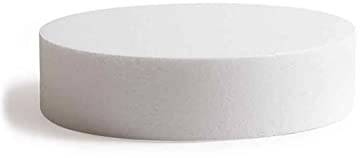 BASE ROTONDA IN POLISTIROLO BIANCO H5 DIAM 25CM PER TORTE E DECORAZIONE