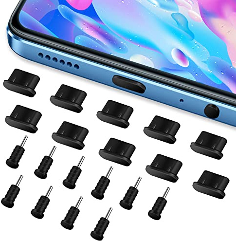 WLLHYF Set di 10 paia di tappi anti-polvere di tipo C in silicone di tipo C porta di ricarica per cuffie, foro antipolvere, mini portatili, per ogni tipo C Android porta di ricarica