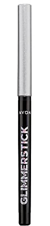 AVON Glimmerstick Diamonds Eyeliner Silver Lights | Wasserfester Kajalstift mit Vitamin E und Schimmereffekt für präzise Lidstriche, helles Silber
