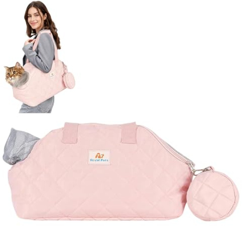 PETCUTE Hundetasche Hundetragetasche,Tragetuch Hund,Wasserdicht Welpentasche mit Abnehmbarer Matte,Atmungsaktives Mesh,Hunde Transporttasche mit Bequemer Griff